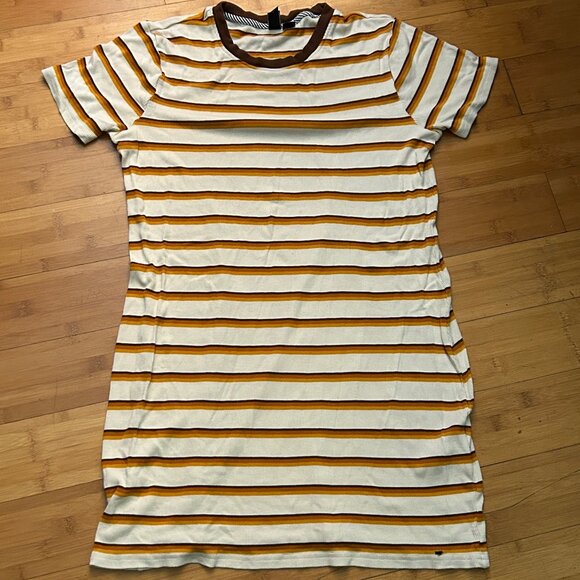 Volcom Stripe Bodycon T Shirt Dress Size Large - Picture 1 of 6